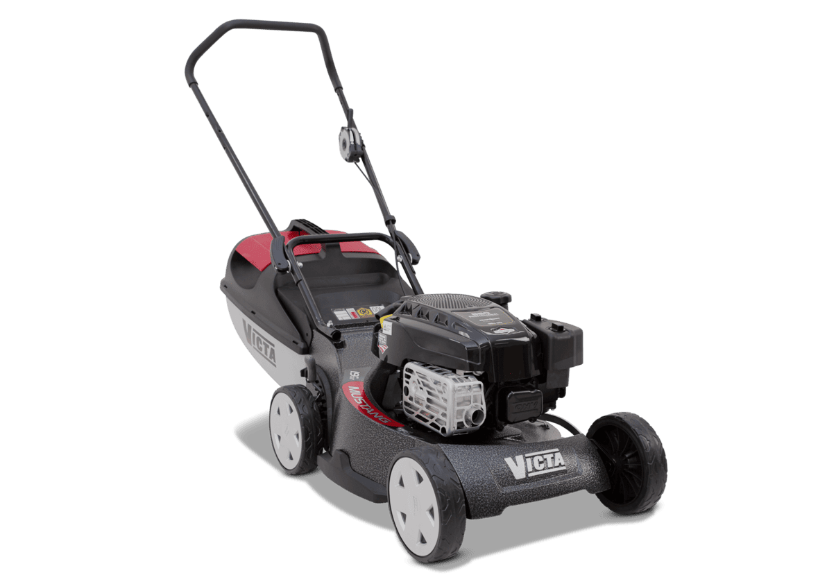 Victa 19+quot Mustang B+ampS 850 Alloy Base Mulch or Catch Push Mower