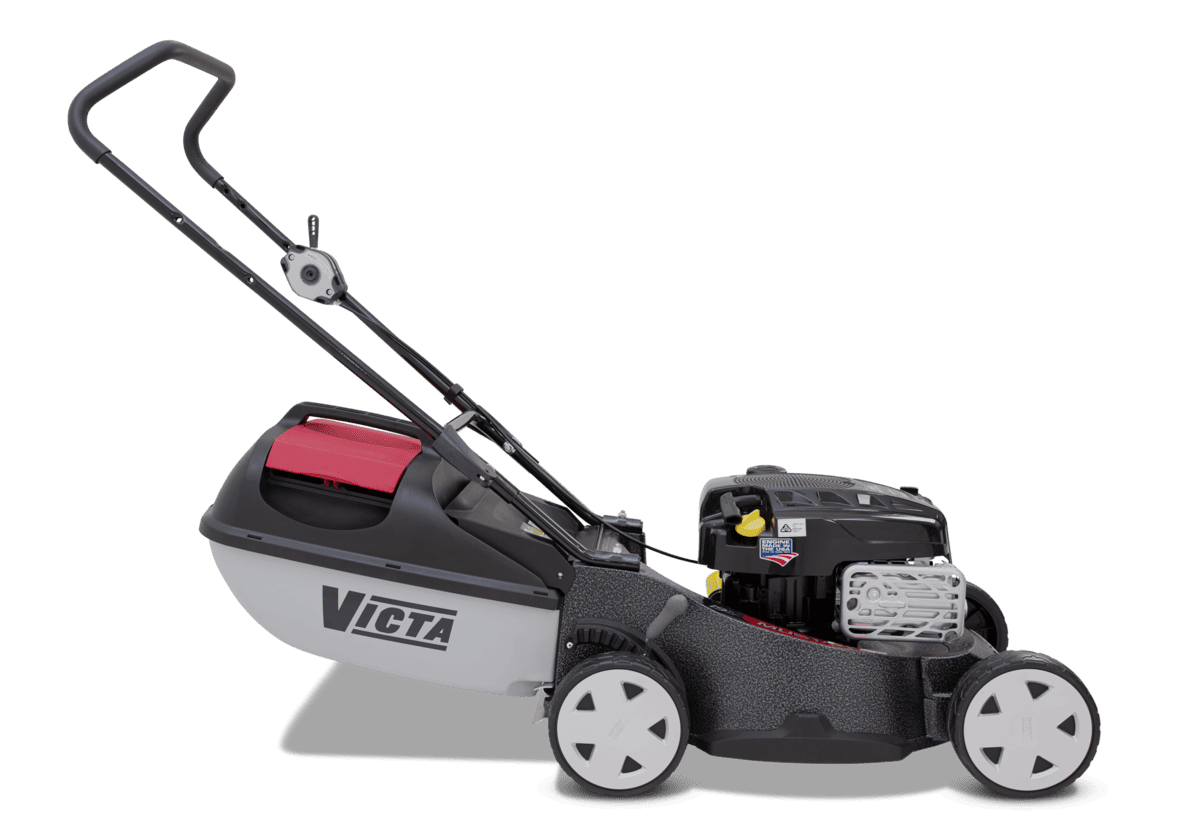 Victa 19+quot Mustang B+ampS 850 Alloy Base Mulch or Catch Push Mower