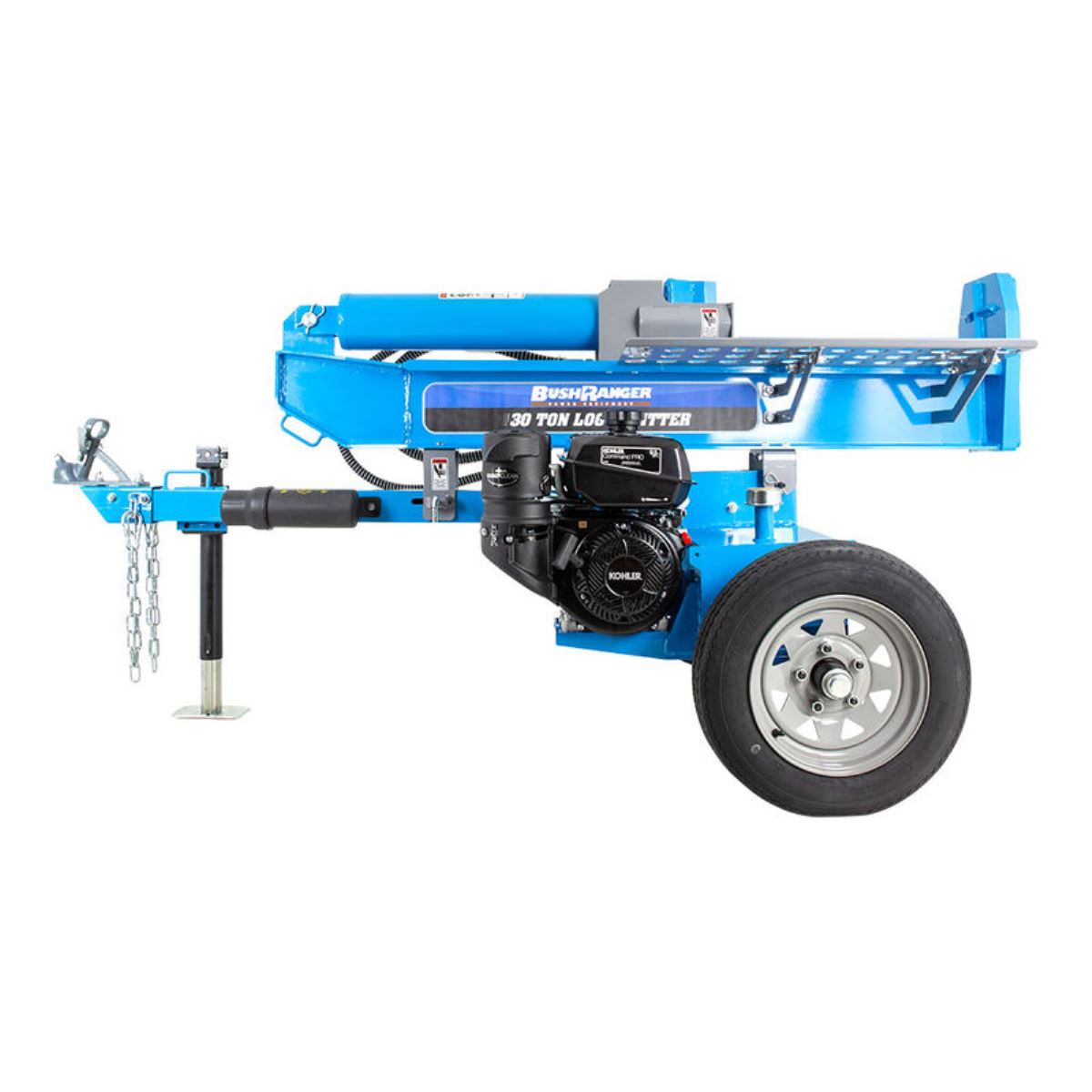 BushRanger 30 Ton Log Splitter   Larger Wheel Hubs and Wheels Larger Log Cradle